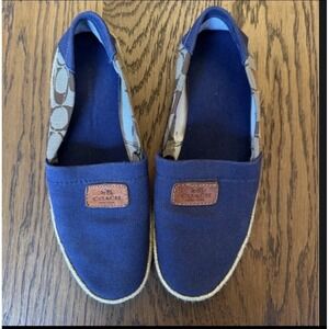 Coach Navy Slip-On Loafers slides flats